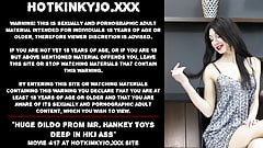 Huge dildo from Mr. Hankey toys deep in HKJ ass